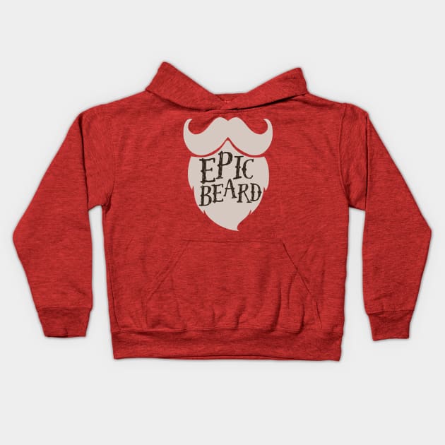 Epic Beard grey Kids Hoodie by SevenRoses